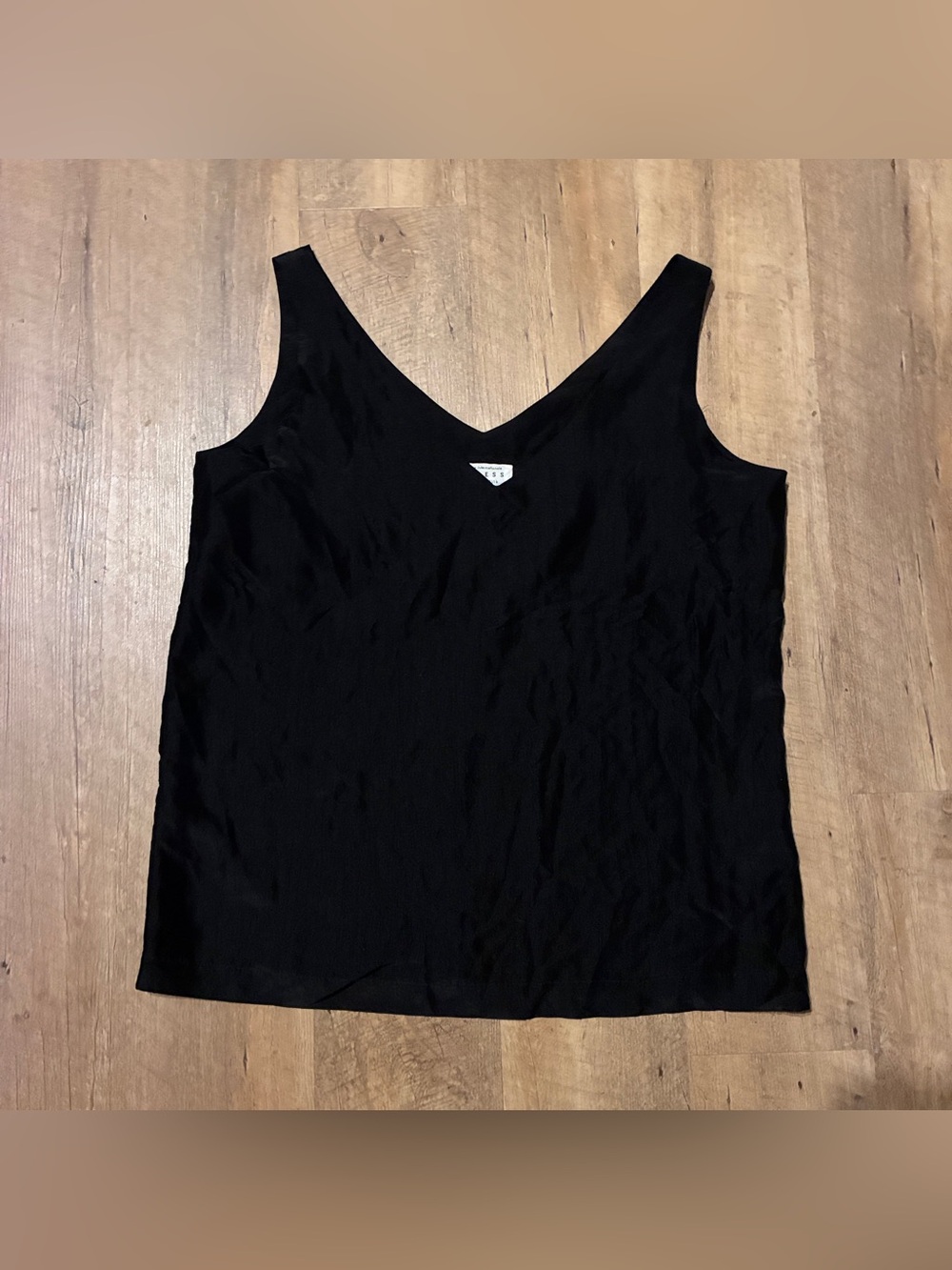 Express SILK VTG Black V-Neck Tank